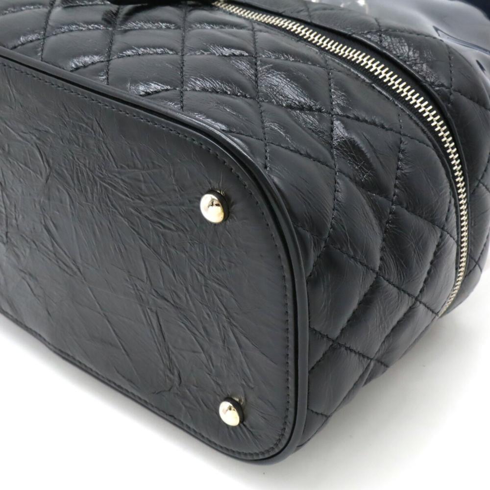 Black Leather Chanel Shoulder Bag