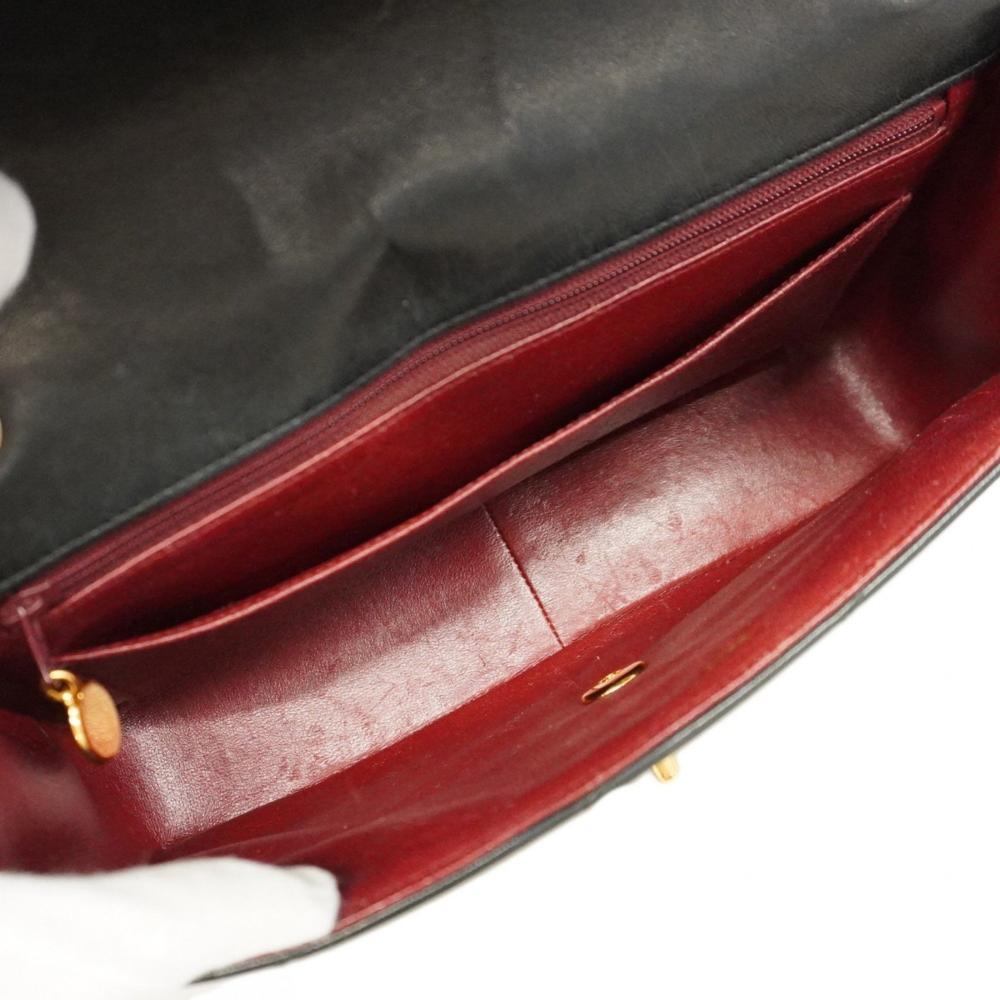 Black Leather Chanel Crossbody Bag