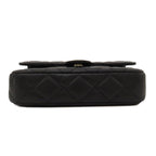 Black Leather Chanel Shoulder Bag