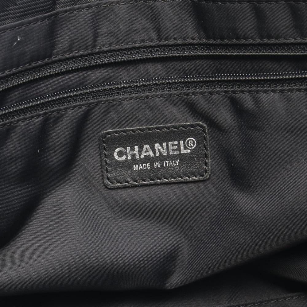 Black Leather Chanel Travel Line