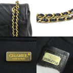 Black Leather Chanel Shoulder Bag