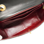 Black Leather Chanel Shoulder Bag