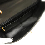 Black Leather Chanel Shoulder Bag