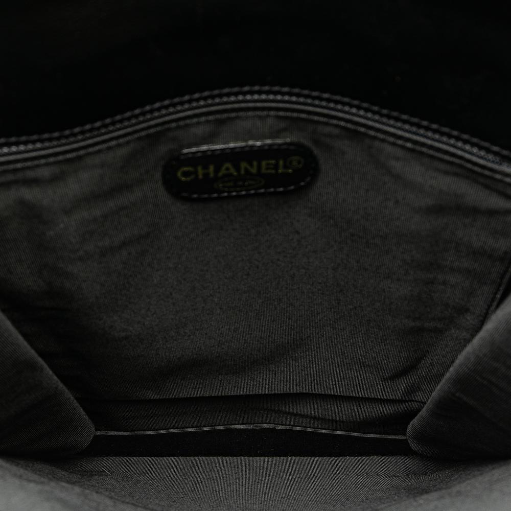 Black Leather Chanel Backpack