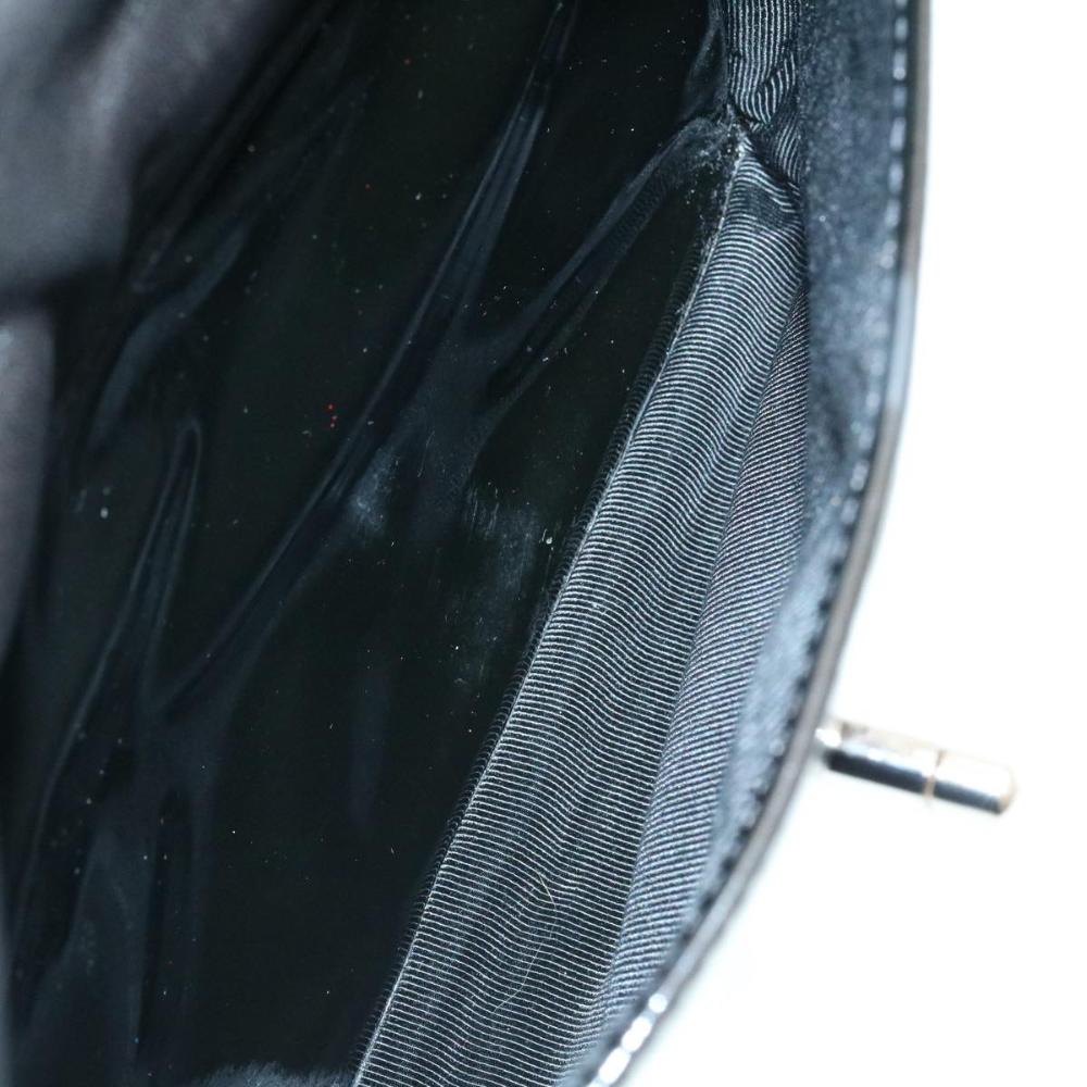 Black Leather Chanel Shoulder Bag
