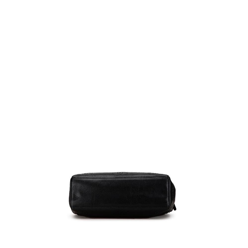 Black Leather Chanel Shoulder Bag