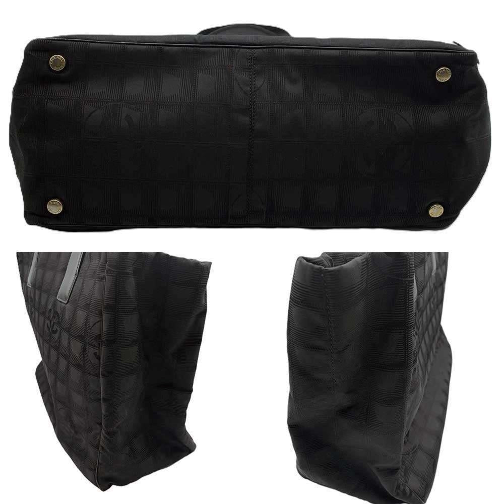 Black Leather Chanel Travel Line