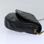 Black Leather Chanel Shoulder Bag