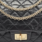 Black Leather Chanel Flap Bag