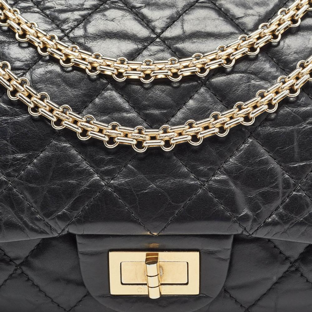 Black Leather Chanel Flap Bag
