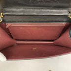 Black Leather Chanel Shoulder Bag