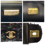 Black Leather Chanel Shoulder Bag