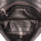Black Leather Chanel Flap Bag