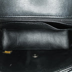Black Leather Chanel Flap Bag