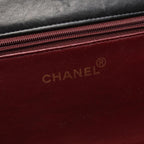 Black Leather Chanel Flap Bag