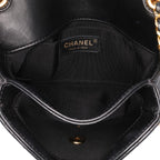 Black Leather Chanel Flap Bag