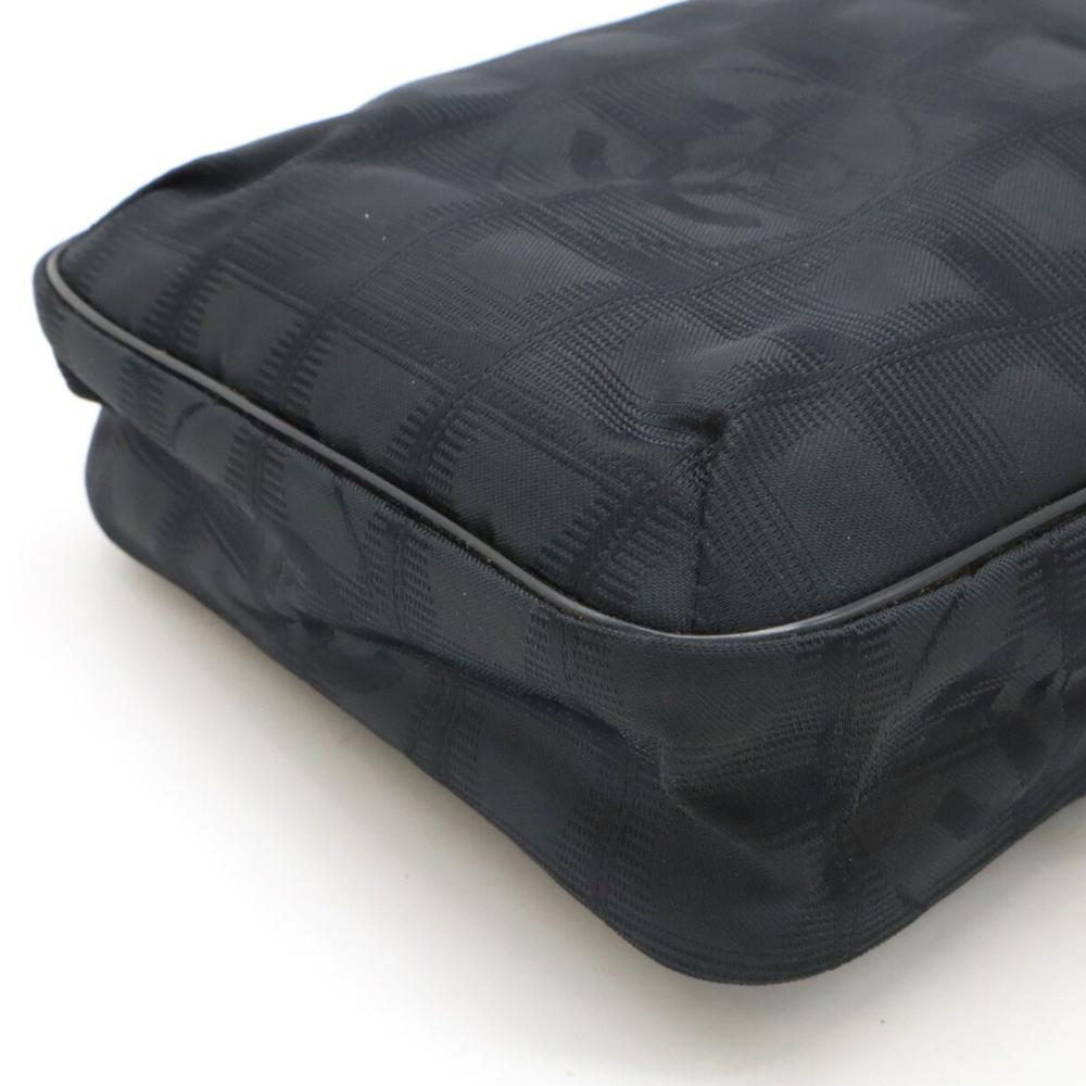 Black Leather Chanel Travel Line