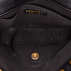 Black Leather Chanel Flap Bag