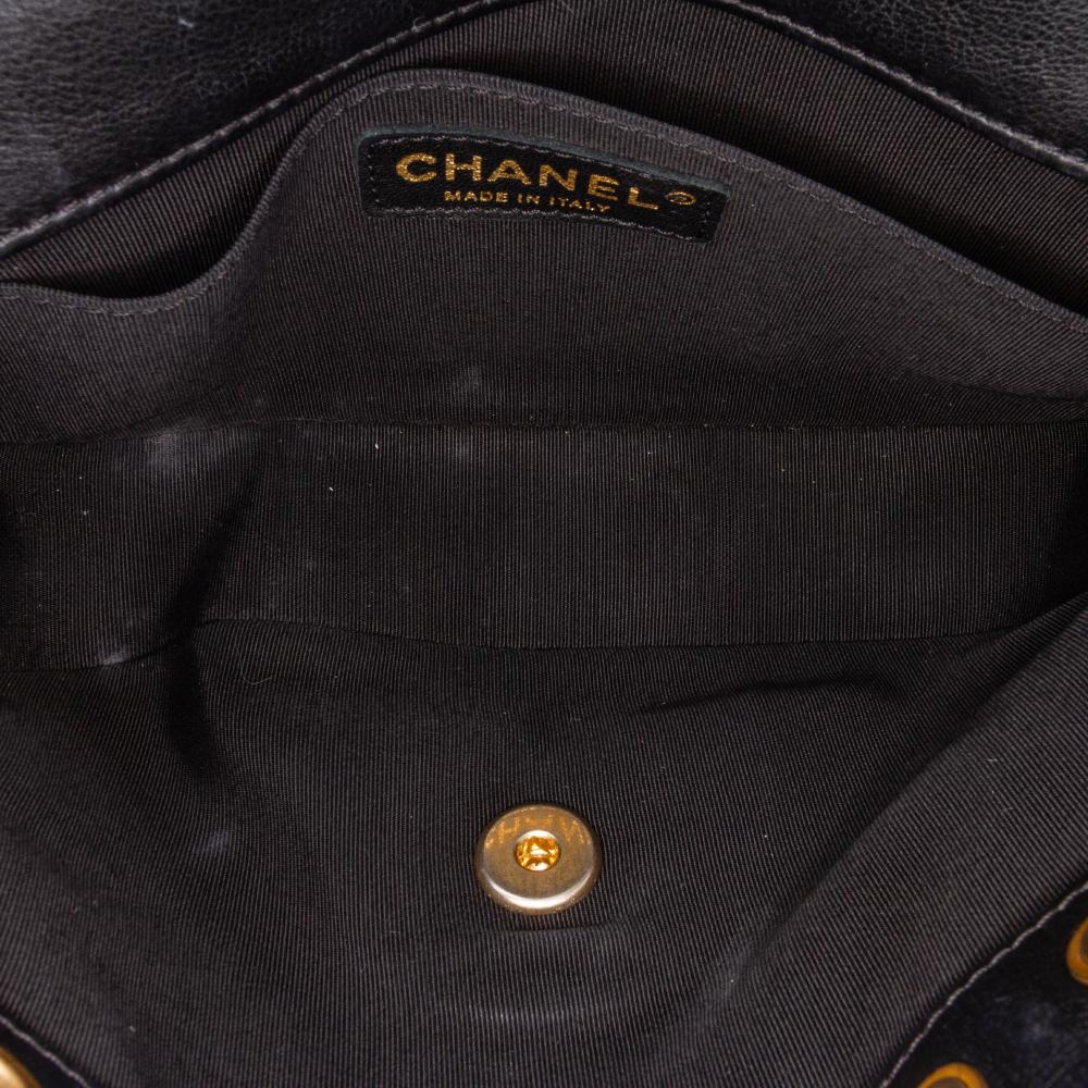 Black Leather Chanel Flap Bag