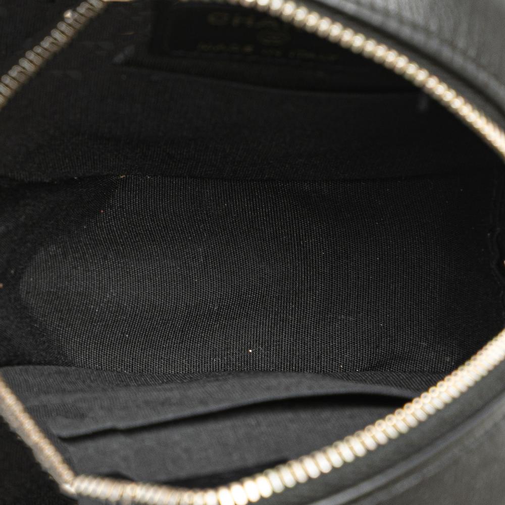 Black Leather Chanel Crossbody Bag