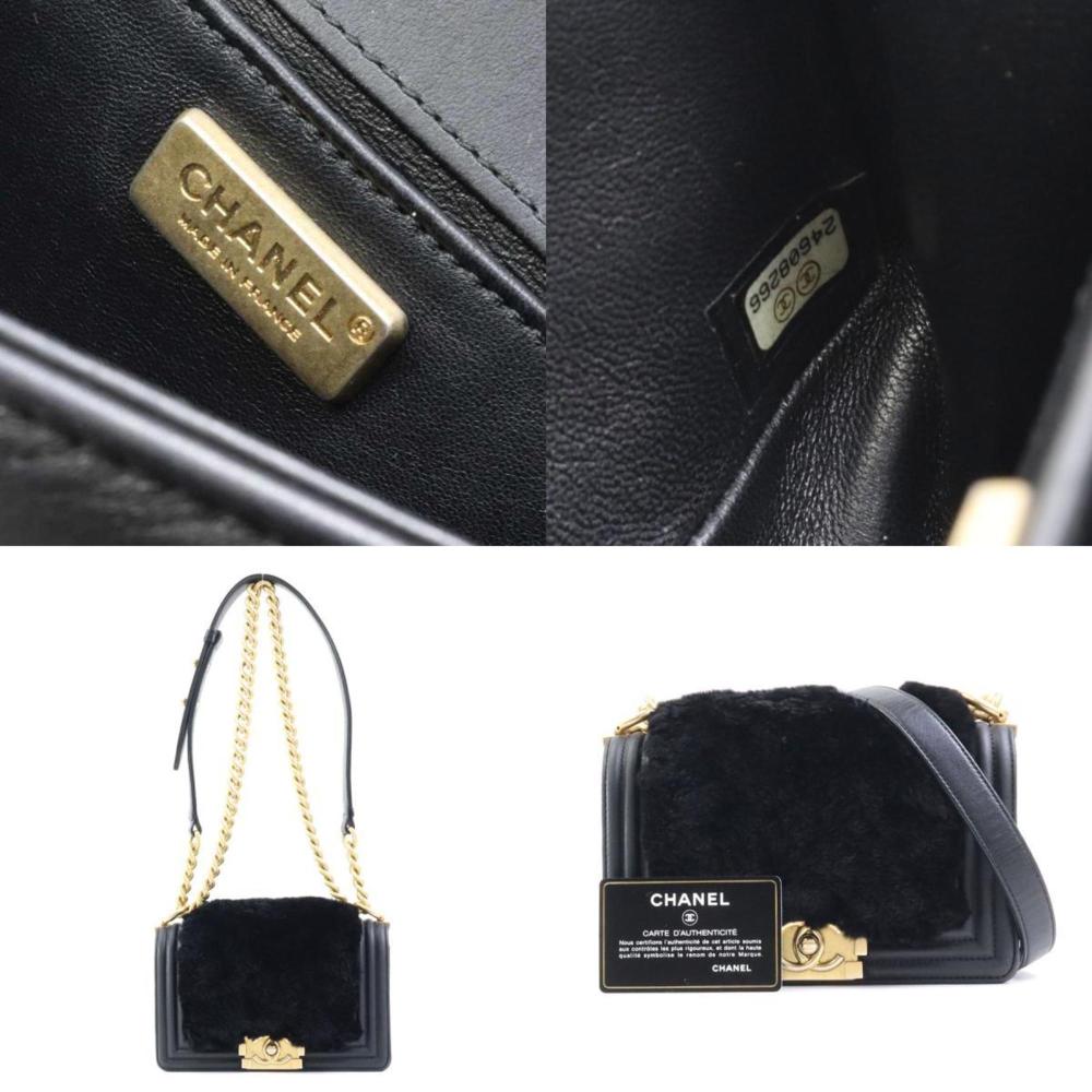 Black Leather Chanel Crossbody Bag
