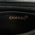 Black Leather Chanel Flap Bag