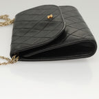 Black Leather Chanel Shoulder Bag