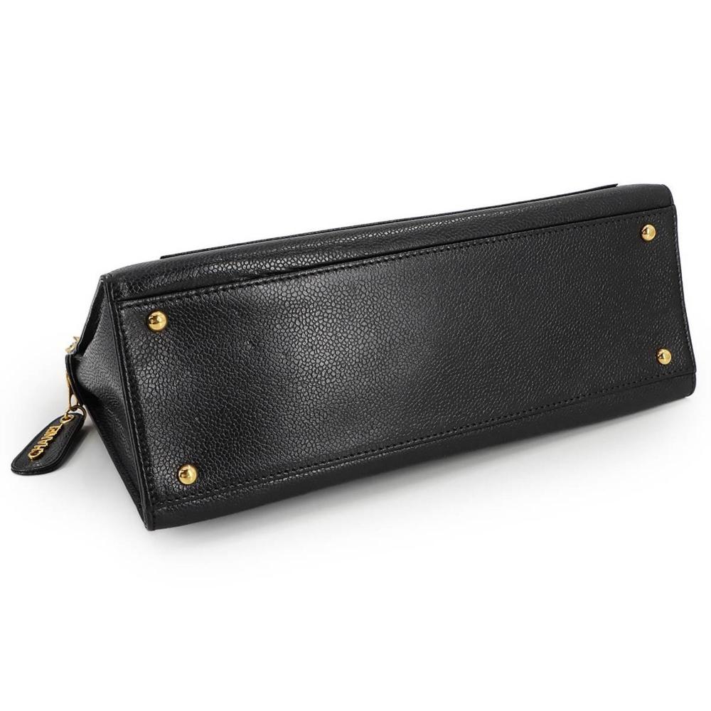 Black Leather Chanel Shoulder Bag