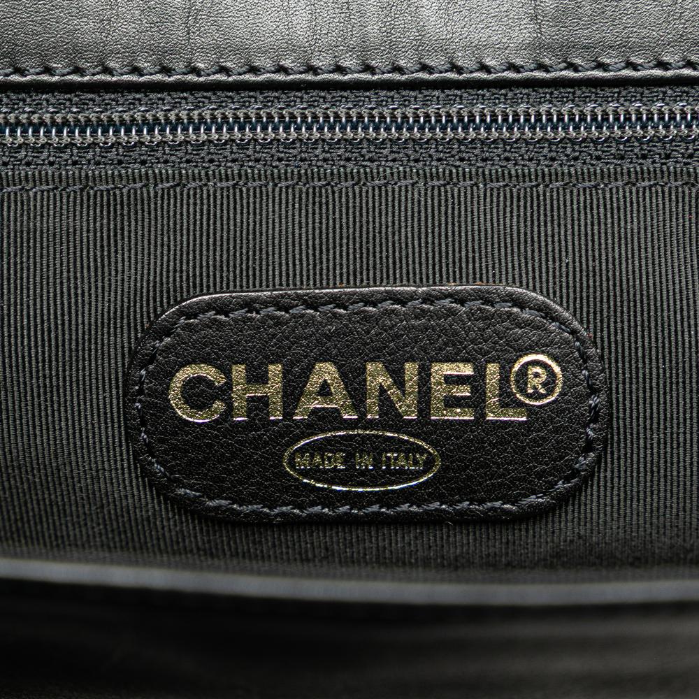 Black Leather Chanel Backpack