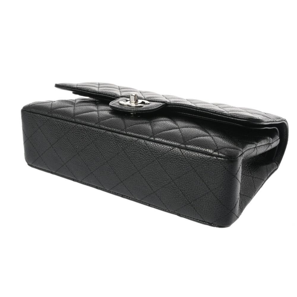 Black Leather Chanel Shoulder Bag