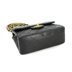 Black Leather Chanel Shoulder Bag