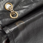 Black Leather Chanel Flap Bag