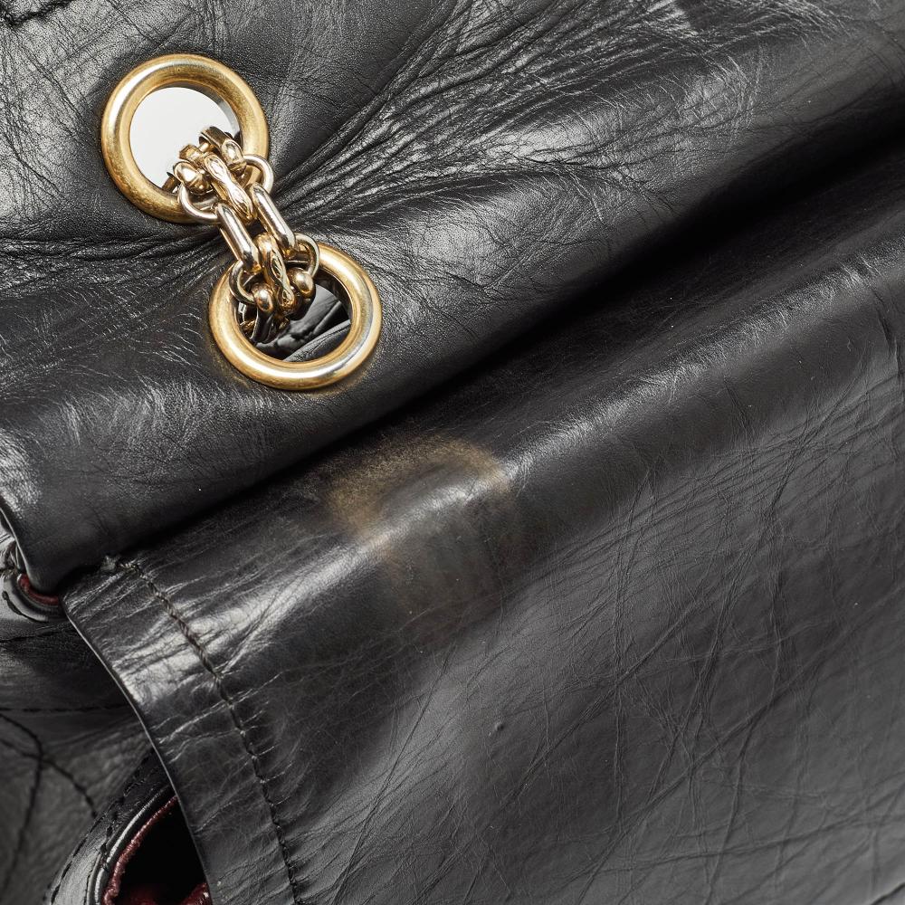 Black Leather Chanel Flap Bag