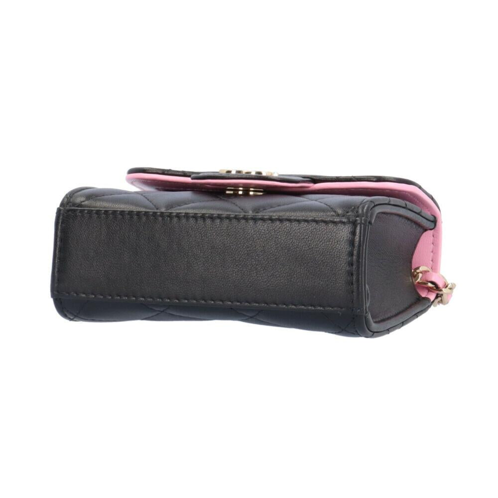 Black Leather Chanel Shoulder Bag