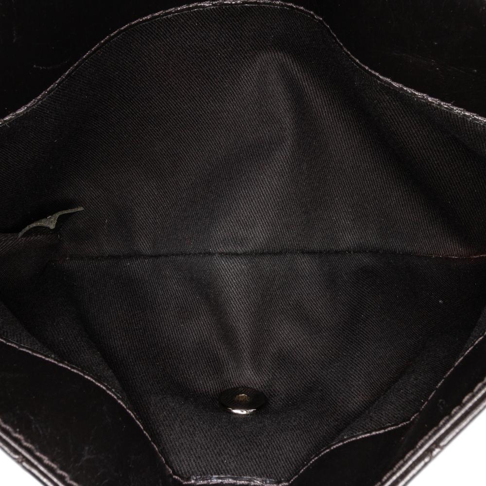 Black Leather Chanel Flap Bag