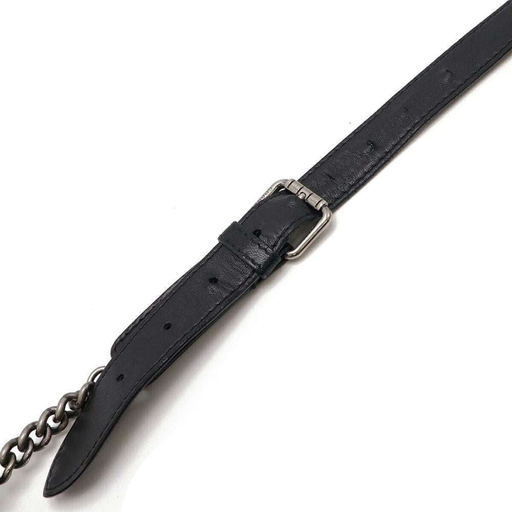 Black Leather Chanel Belt Bag