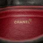 Black Leather Chanel Flap Bag