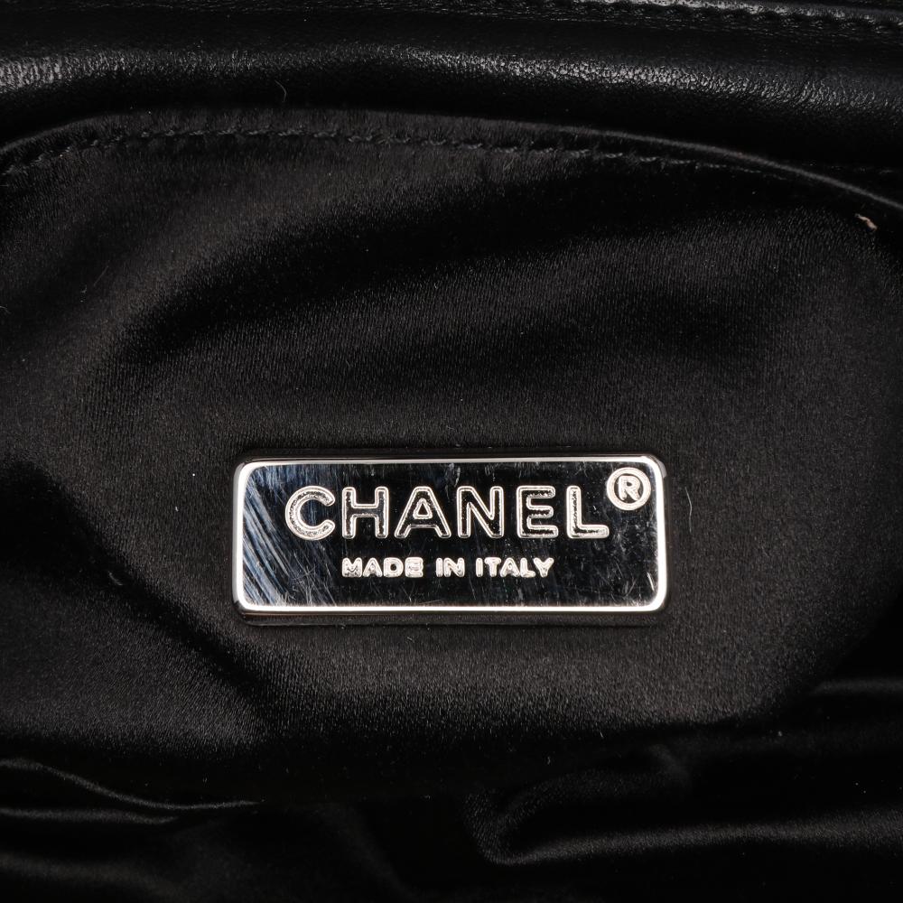 Black Leather Chanel Crossbody Bag