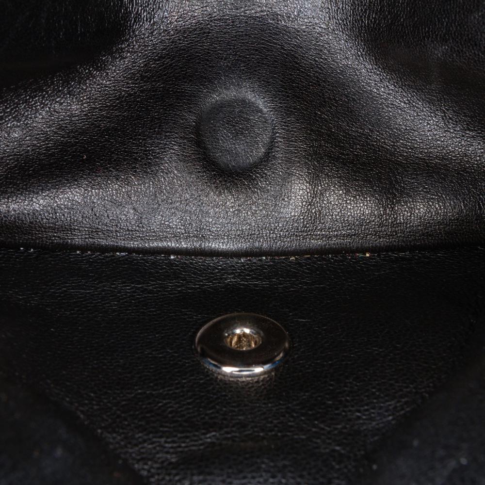 Black Leather Chanel Flap Bag