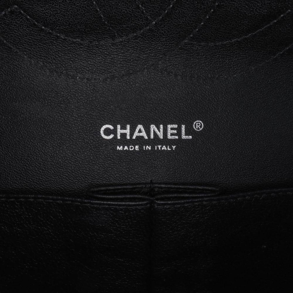 Black Leather Chanel Flap Bag