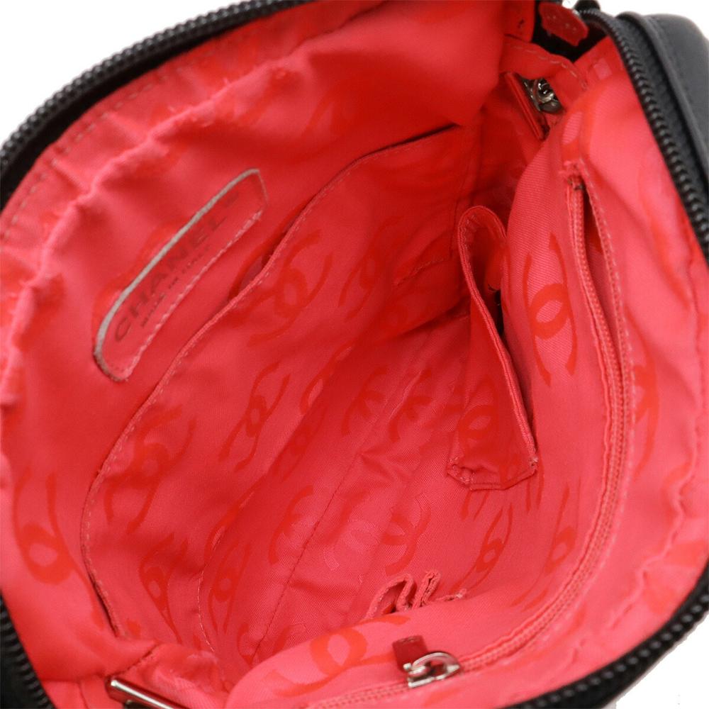 Black Leather Chanel Crossbody Bag