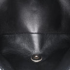 Black Leather Chanel Flap Bag