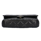Black Leather Chanel Shoulder Bag