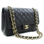 Black Leather Chanel Shoulder Bag