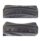 Black Leather Chanel Shoulder Bag