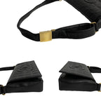 Black Leather Chanel Shoulder Bag