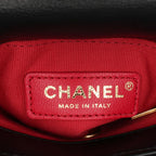 Black Leather Chanel Flap Bag