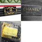 Black Leather Chanel Shoulder Bag