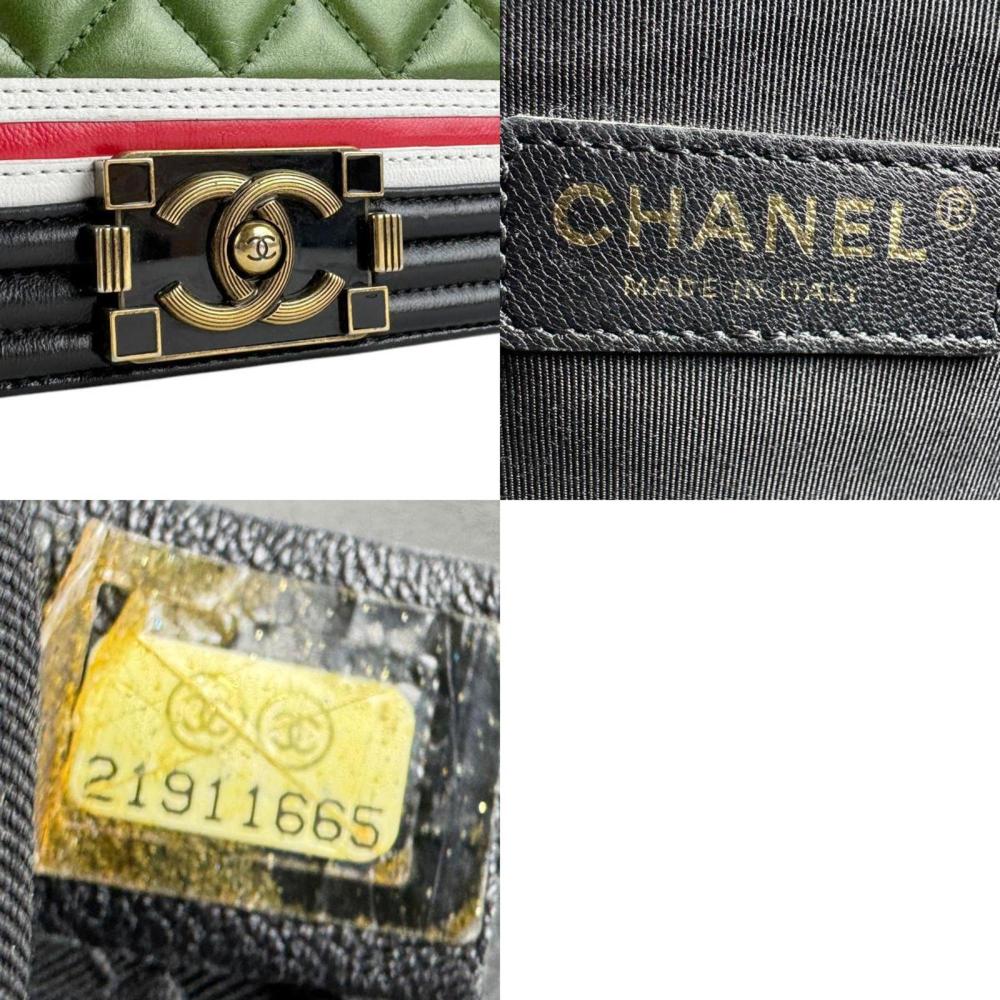 Black Leather Chanel Shoulder Bag