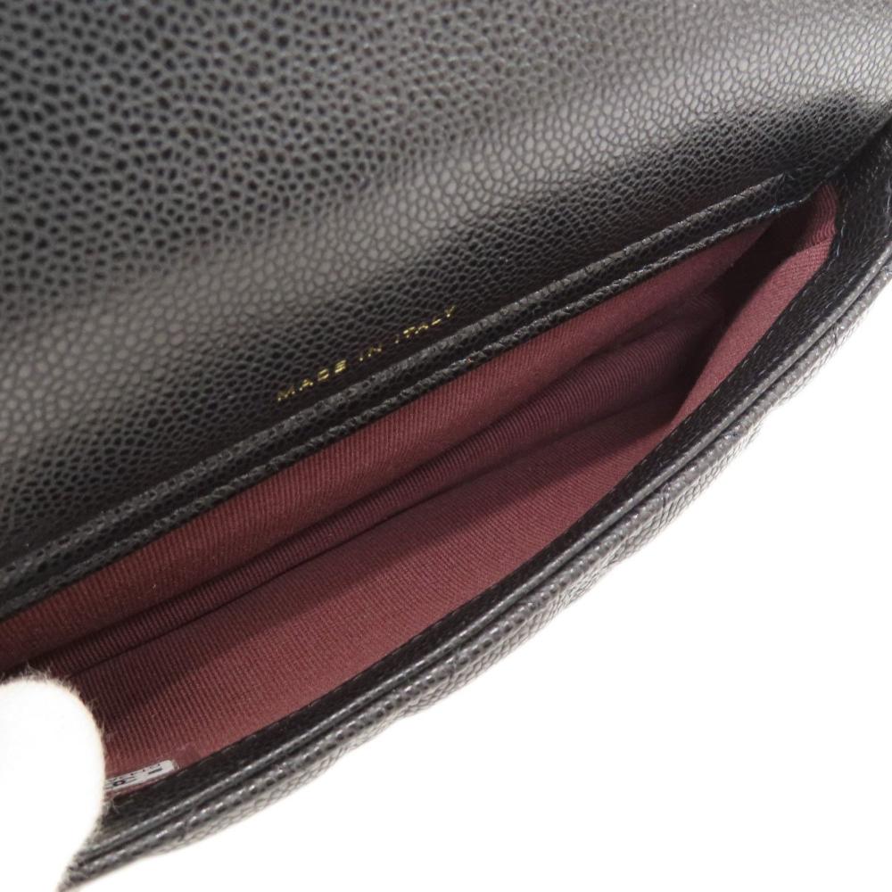 Black Leather Chanel Shoulder Bag
